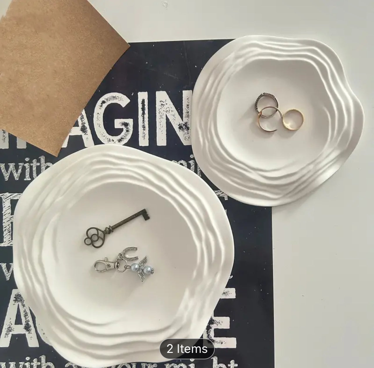 1 pc Beautiful Wave Flower|Cement Shaped Irregular Tray|Ocean Wave Water Ripple Tray Dish