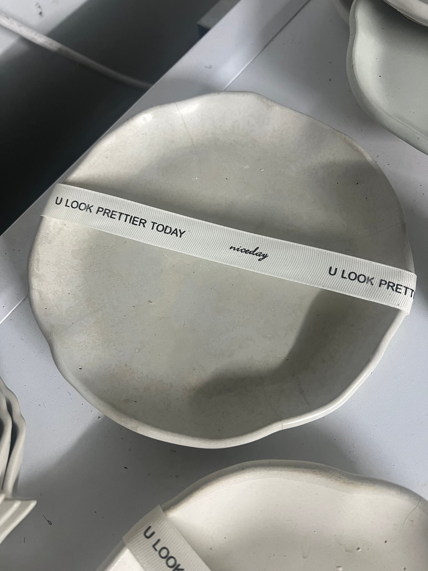 Concrete Round Plate - Irregular Jewelry Storage Tray - Luxury Home Decor