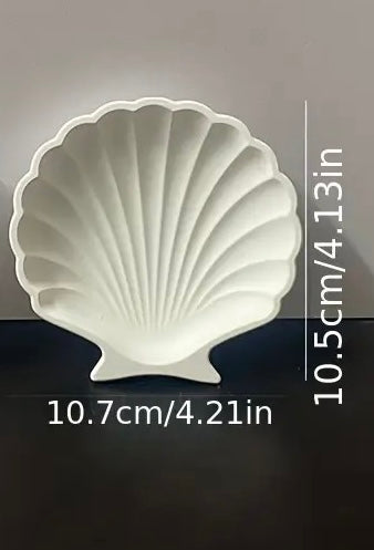 2 Concrete Shell Plate - Luxury Shell Storage Silicone, Elegant Jewelry Holder.