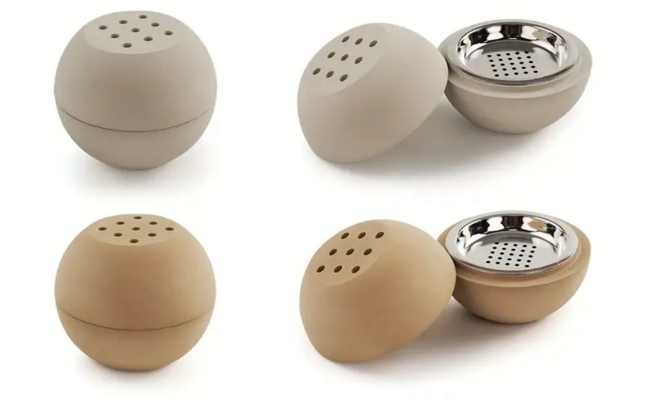 2pcs/set Concrete Incense Burner Jar/Cement Spherical Aromatherapy Jar Incense Holder.