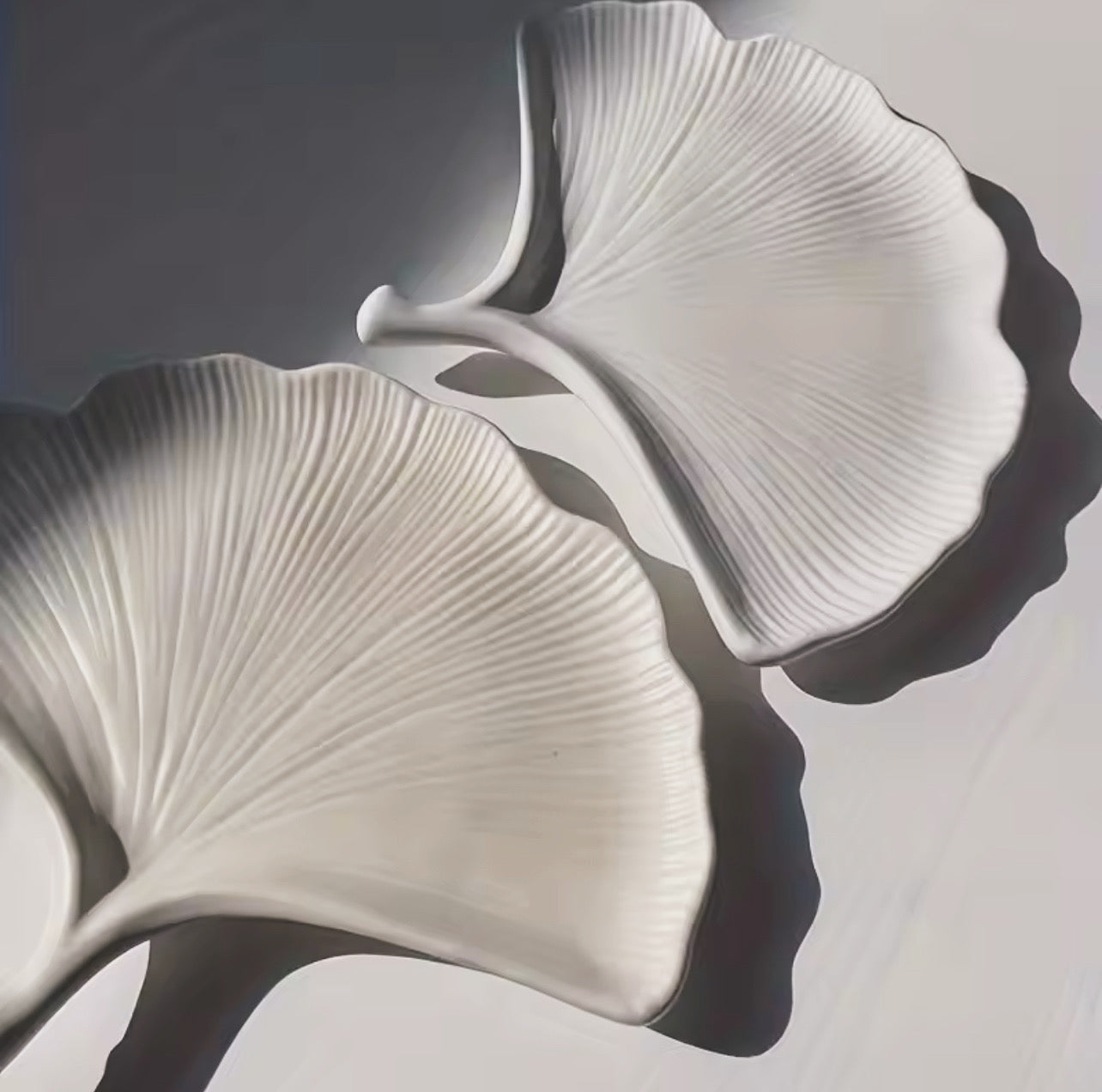 1pc Concrete Ginkgo Leaf Tray Handmade Leaves Shape Jewelry Storage Tray.