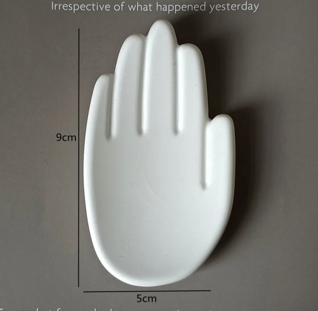 2pcs Palm Jewelry Tray | Ring Plate | Desktop Ornament Mini Tray White Cement.