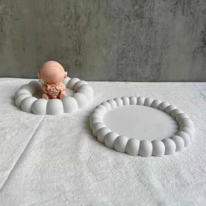 Bubble Tray Coaster Cement Handicrafts Gift Jewelry Storage Tray Coaster Home Decor.