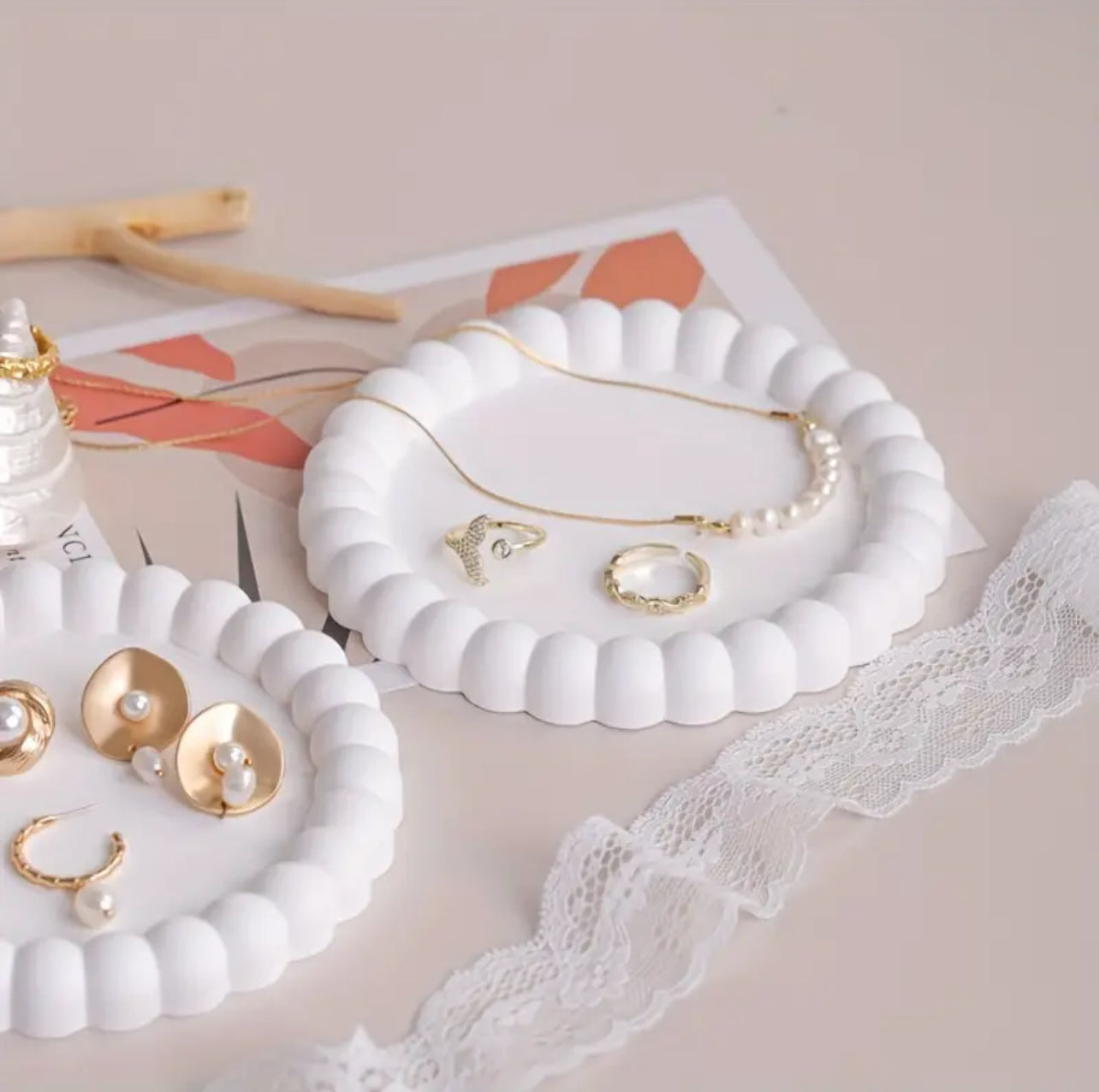 Bubble Tray Coaster Cement Handicrafts Gift Jewelry Storage Tray Coaster Home Decor.