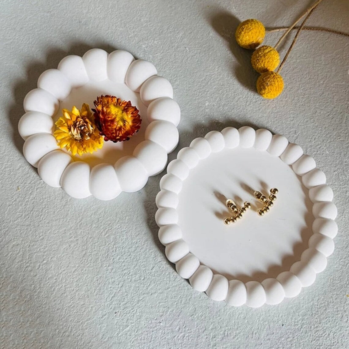 Bubble Tray Coaster Cement Handicrafts Gift Jewelry Storage Tray Coaster Home Decor.